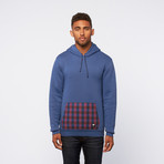 Contrast Pocket Hoodie // Blue (M)