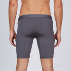 AnatoMAX Basics Boxer Brief 9 Inch Leg // Graphite (Small)