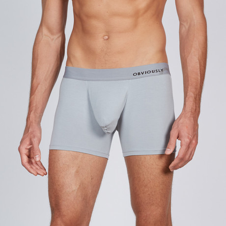 AnatoMAX Basics Boxer Brief 3 Inch Leg // Gray (Small)