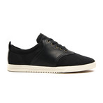 Quincy // Black Canvas Black Leather (US: 7)