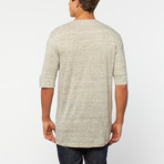 Henley Linen Tee // Grey Melange (XS)