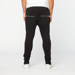 Zip Sweat Pant // Black (XS)