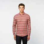 Fleck Check Button-Up // Crimson (S)