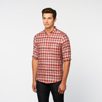 Fleck Check Button-Up // Crimson (S)