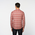 Fleck Check Button-Up // Crimson (S)