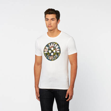 Foliage Button Tee // Bright White (S)