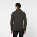 Texture Shawl Collar Pullover Sweater // Granite Marl (M)