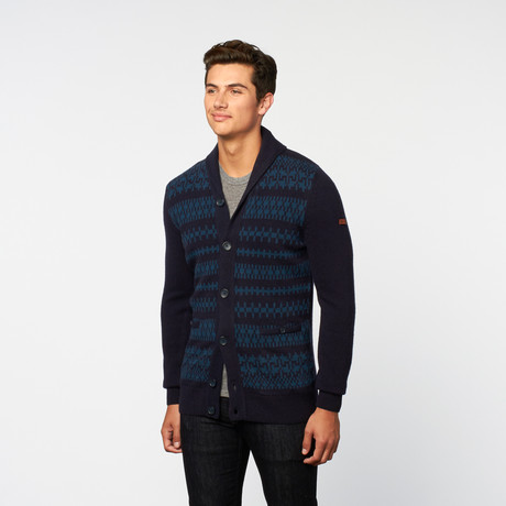Fairisle Cardigan // Navy (S)