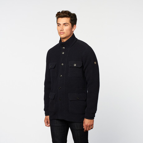 4 Pocket Knit Cardigan // Shadow Navy (S)