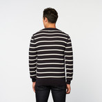 Stripe Crew Neck Sweater // Navy (2XL)