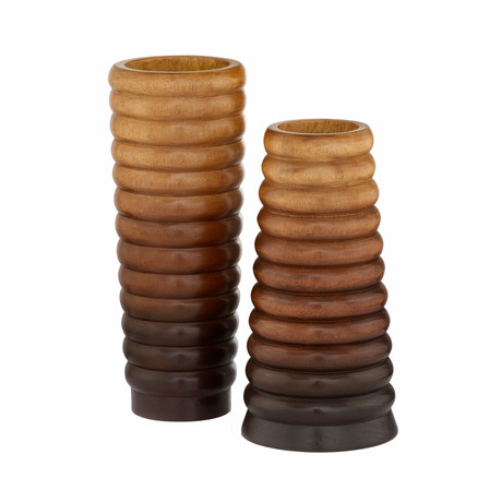 Ondula Wood Vases // Set of 2