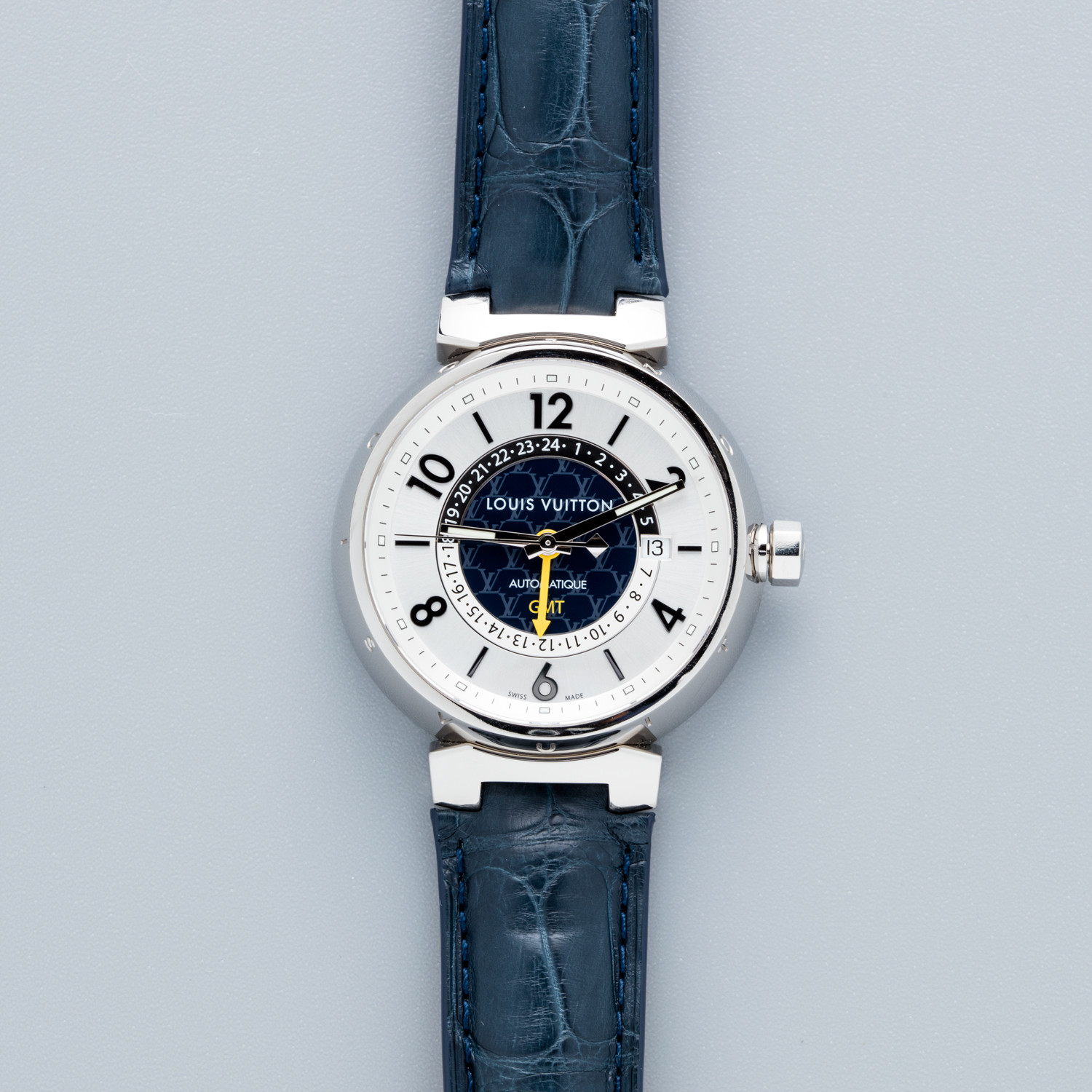 Watch Louis Vuitton Tambour Essentiel Grey - GMT Date