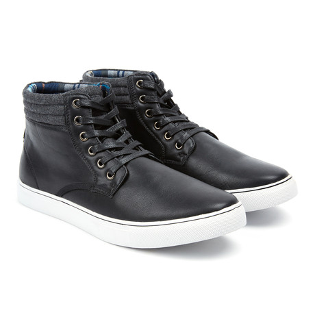 High-Top Lace-Up Casual Sneaker // Black (US: 5)