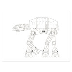 AT-AT Walker // White // Star Wars (13"W x 19"L)