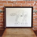 AT-AT Walker // White // Star Wars (13"W x 19"L)