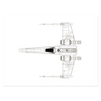 X-Wing Fighter // White // Star Wars (13"W x 19"L)
