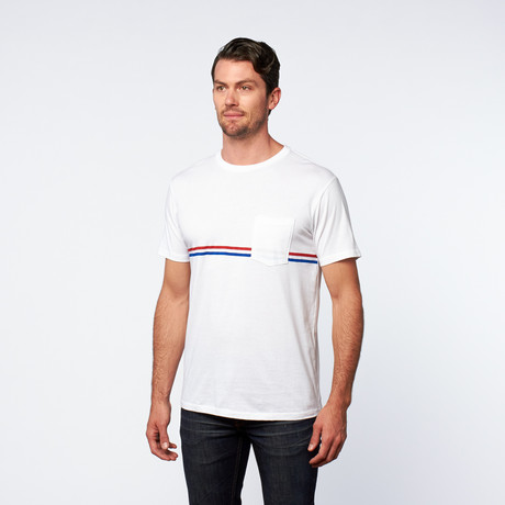 Tank Farm // Mod Stripe Tee // White (S)