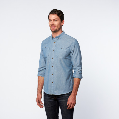 Tank Farm // Hamilton Button-Up // Blue (S)