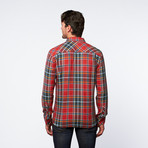 Tank Farm // Templeton Plaid Button-Up // Red + Green (L)