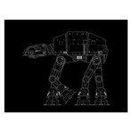 AT-AT Walker // Black (13"W x 19"L)