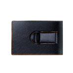 RFID Slim ID Card + Money Clip Wallet (Black)
