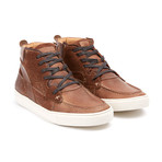 Singapur Leather + Suede Hi-Top Sneaker // Brown (US: 7) - MCNDO Shoes ...