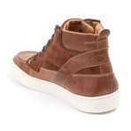 Singapur Leather + Suede Hi-Top Sneaker // Brown (US: 7)