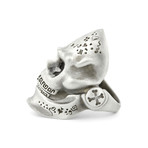 Hinged Jaw Skull Ring // Sterling Silver (Size 8)