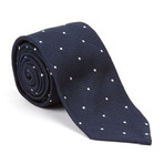Grenadine Dot Necktie // Navy + White