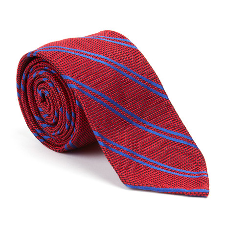 Grenadine Stripe Necktie // Red
