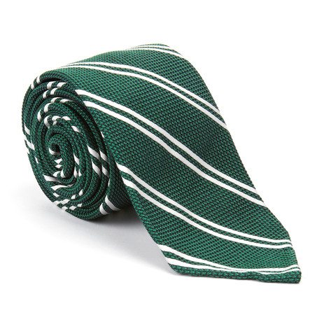 Grenadine Stripe Necktie // Green