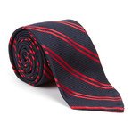 Grenadine Stripe Necktie // Navy
