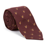 Wool Challis Necktie // Wine Red