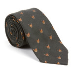 Wool Challis Necktie // Green