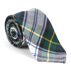 Wool Tartan Necktie // Green + Blue