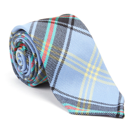 Wool Tartan Necktie // Blue