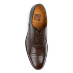 Perforated Cap-Toe Shoe // Dark Brown (US: 11)