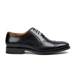 Perforated Cap-Toe Shoe // Black (US: 8)