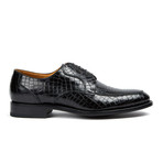 Crocodile Oxford Shoe // Black (US: 8.5)