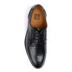 Crocodile Oxford Shoe // Black (US: 10)