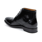 Elegant Wing-Tip Boot // Black (US: 9.5)