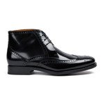 Elegant Wing-Tip Boot // Black (US: 9.5)