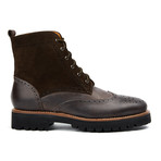 Eyelet Lace-Up Boot // Brown (US: 9)