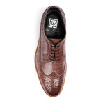 Waxy Leather Wing-Tip Shoe // Purple (US: 10)