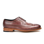 Waxy Leather Wing-Tip Shoe // Purple (US: 9)