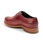 Waxy Leather Wing-Tip Shoe // Wine (US: 8)