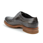 Waxy Leather Wing-Tip Shoe // Grey (US: 10.5)