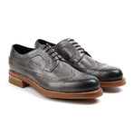 Waxy Leather Wing-Tip Shoe // Grey (US: 11)