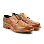 Waxy Leather Wing-Tip Shoe // Yellow (US: 9.5)