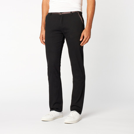 Flap Pocket Stretch Twill Pant // Black (30WX32L)